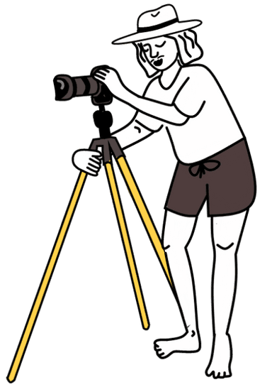 Man holding a photographic camera