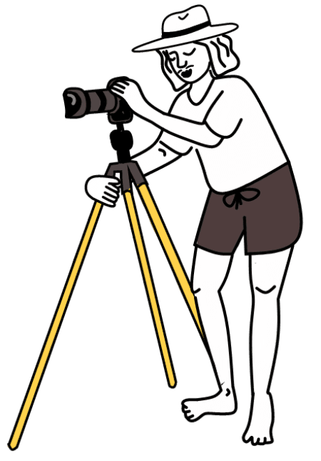 Man holding a photographic camera