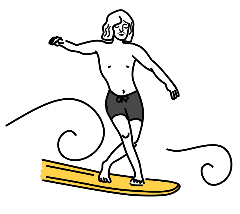 Man surfing